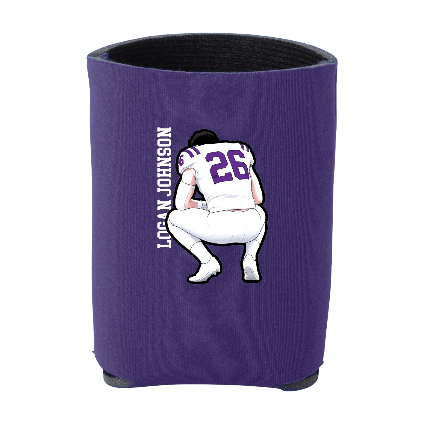 Can Holder — Name Vertical in Purple
