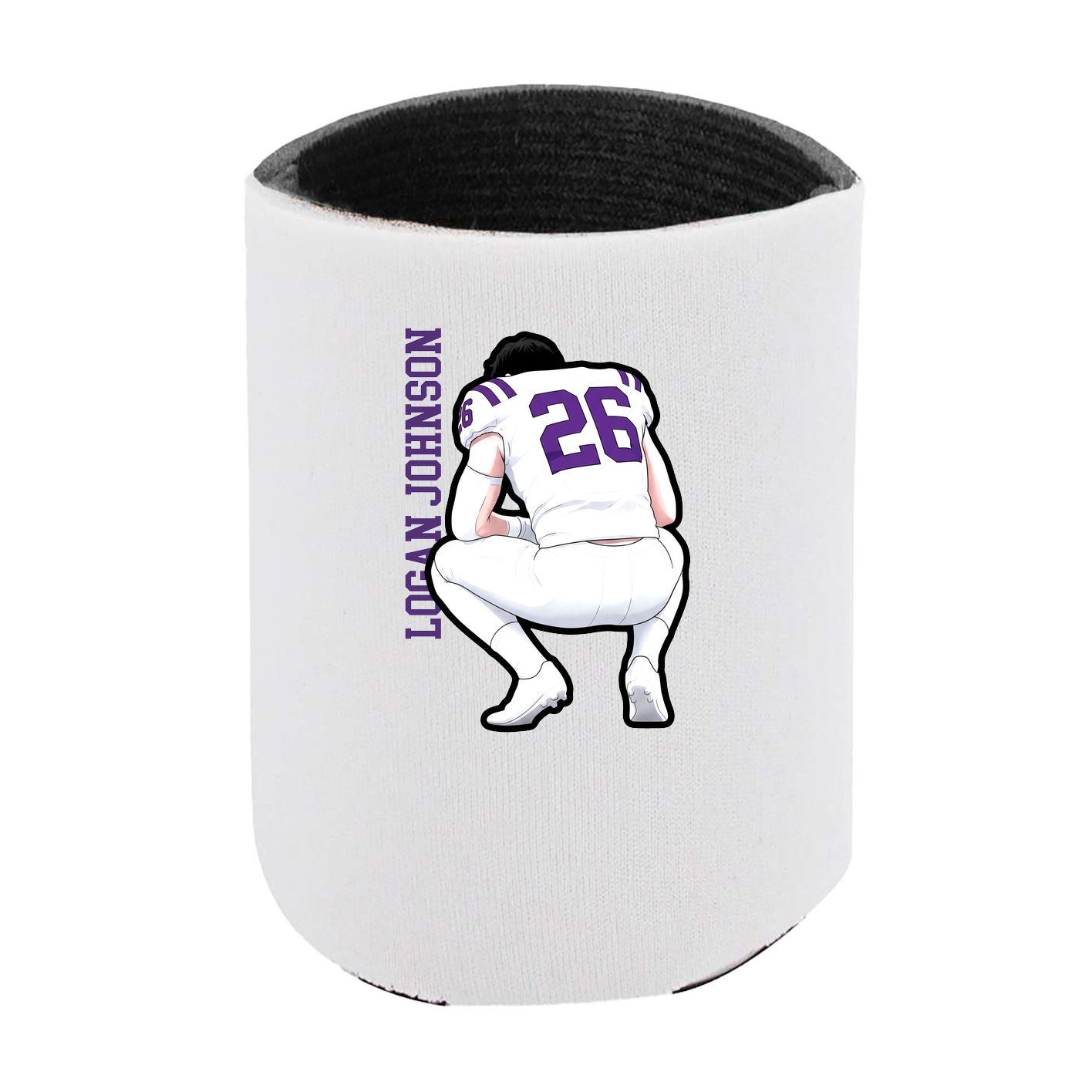 Can Holder — Name Vertical in White