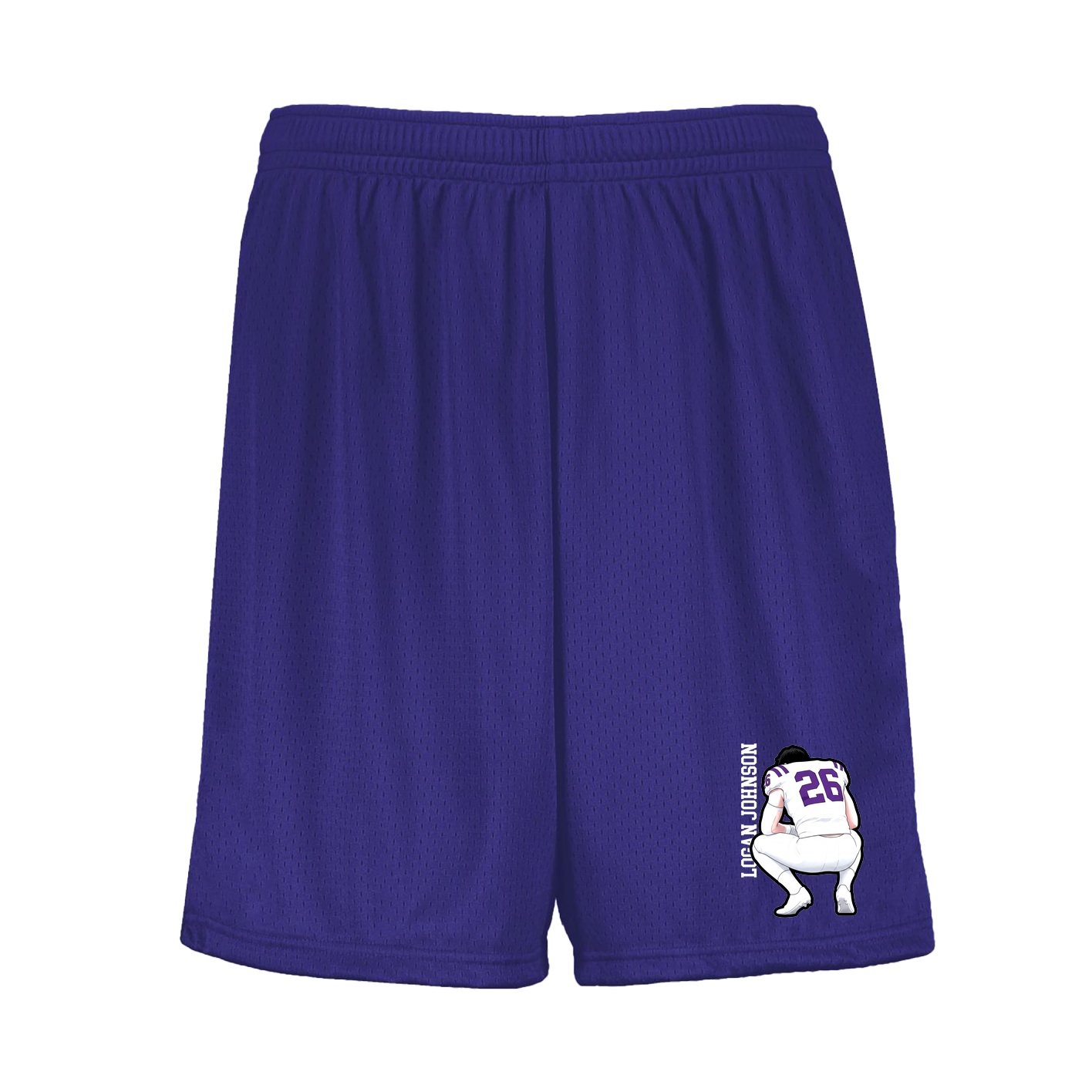 Shorts — Name Vertical in Purple