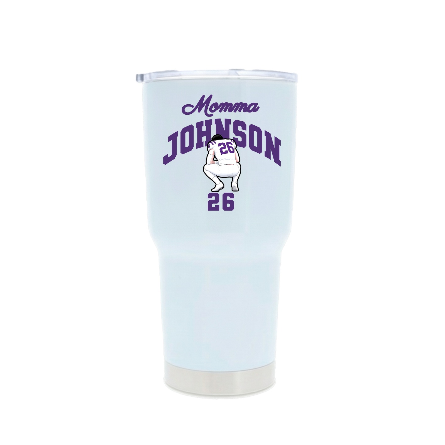 30oz Stainless Steel Tumbler — Mothers Day Arch in White