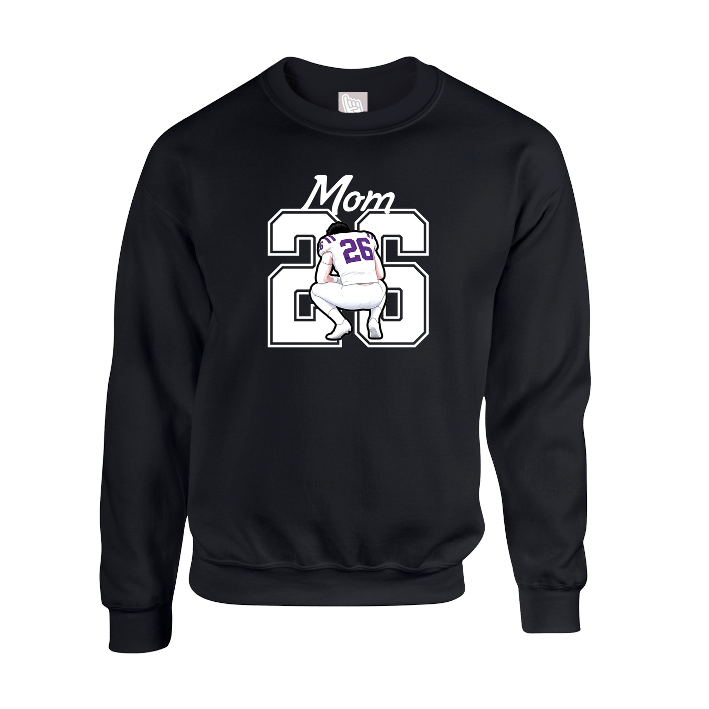 Fleece Crew — Mothers Day Shirsey in Black