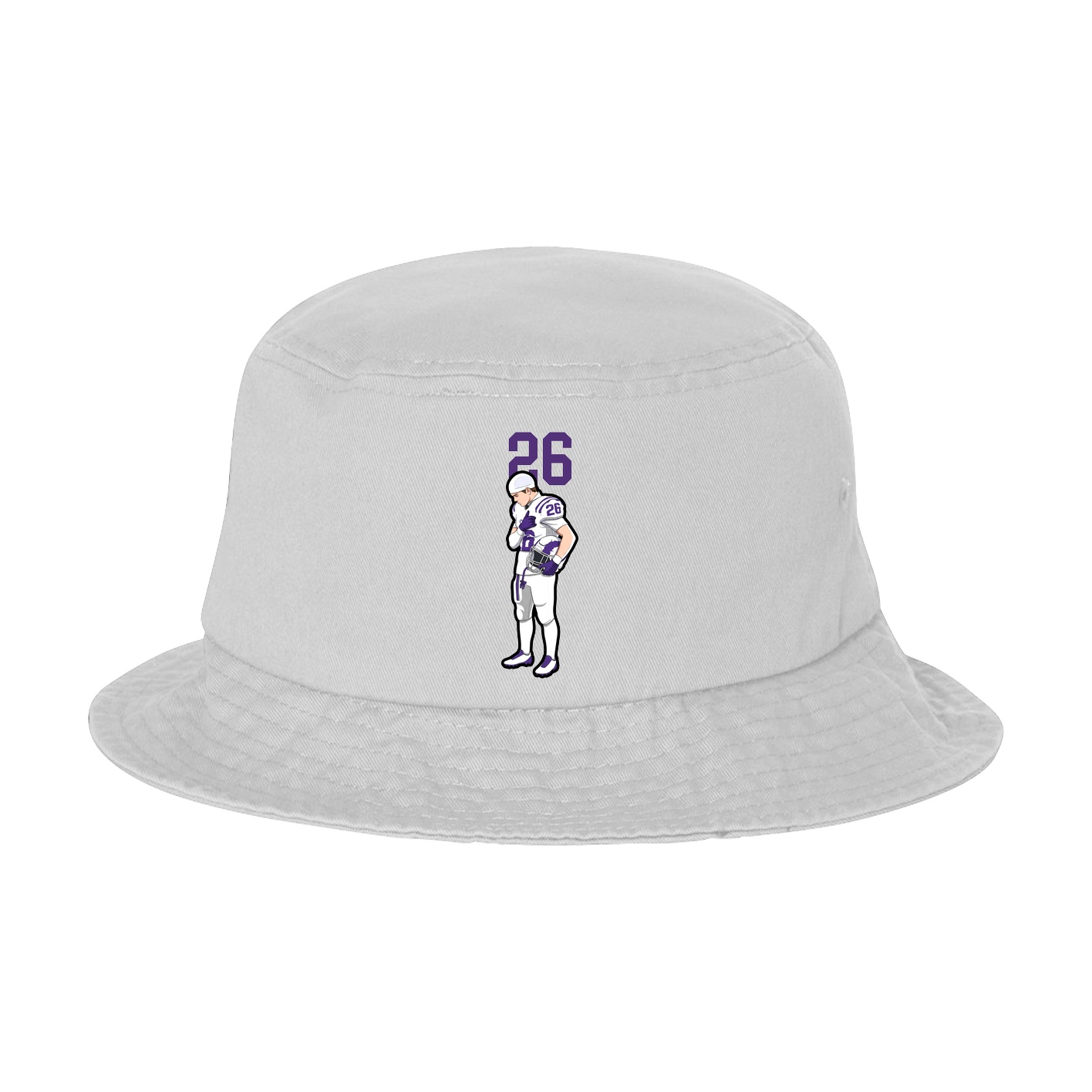 Bucket Cap — Number Top in White