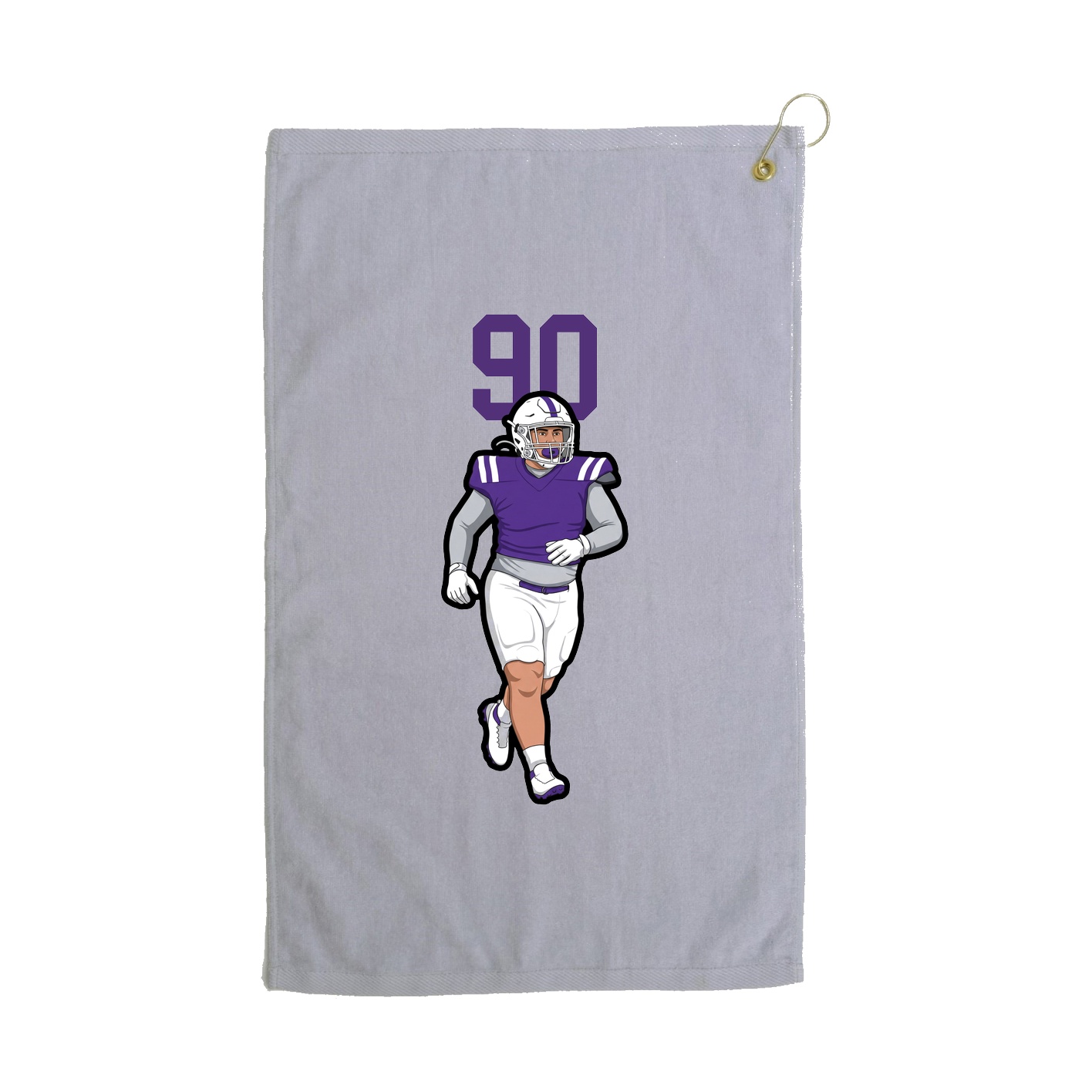 Golf Towel — Number Top in Grey