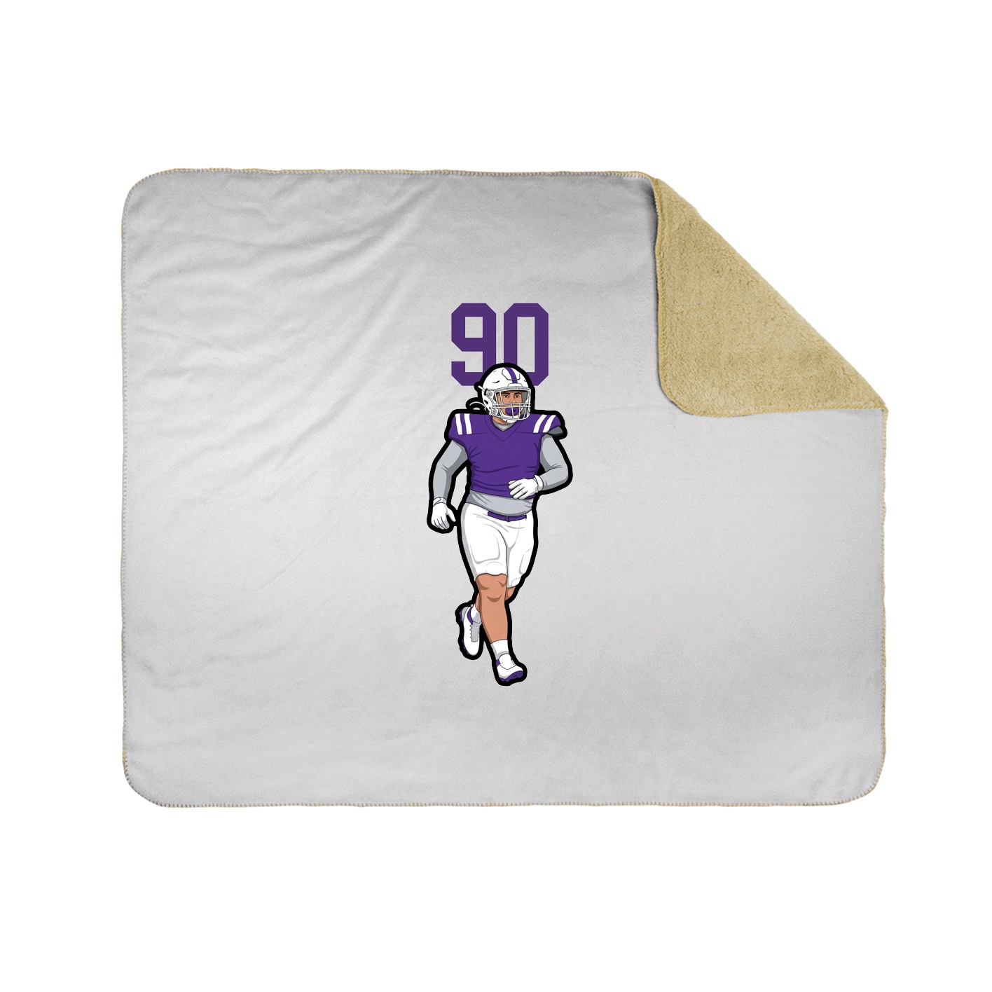Throw Blanket — Number Top in White