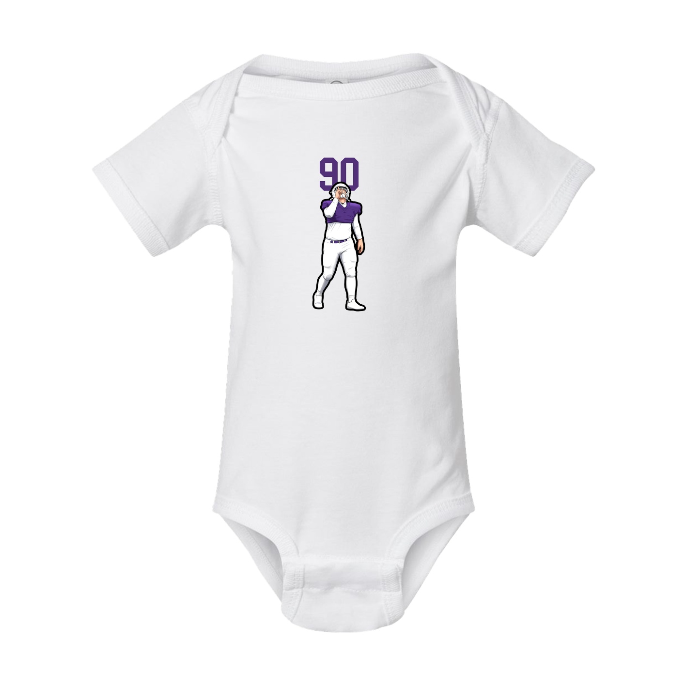 Baby Onesie — Number Top in White