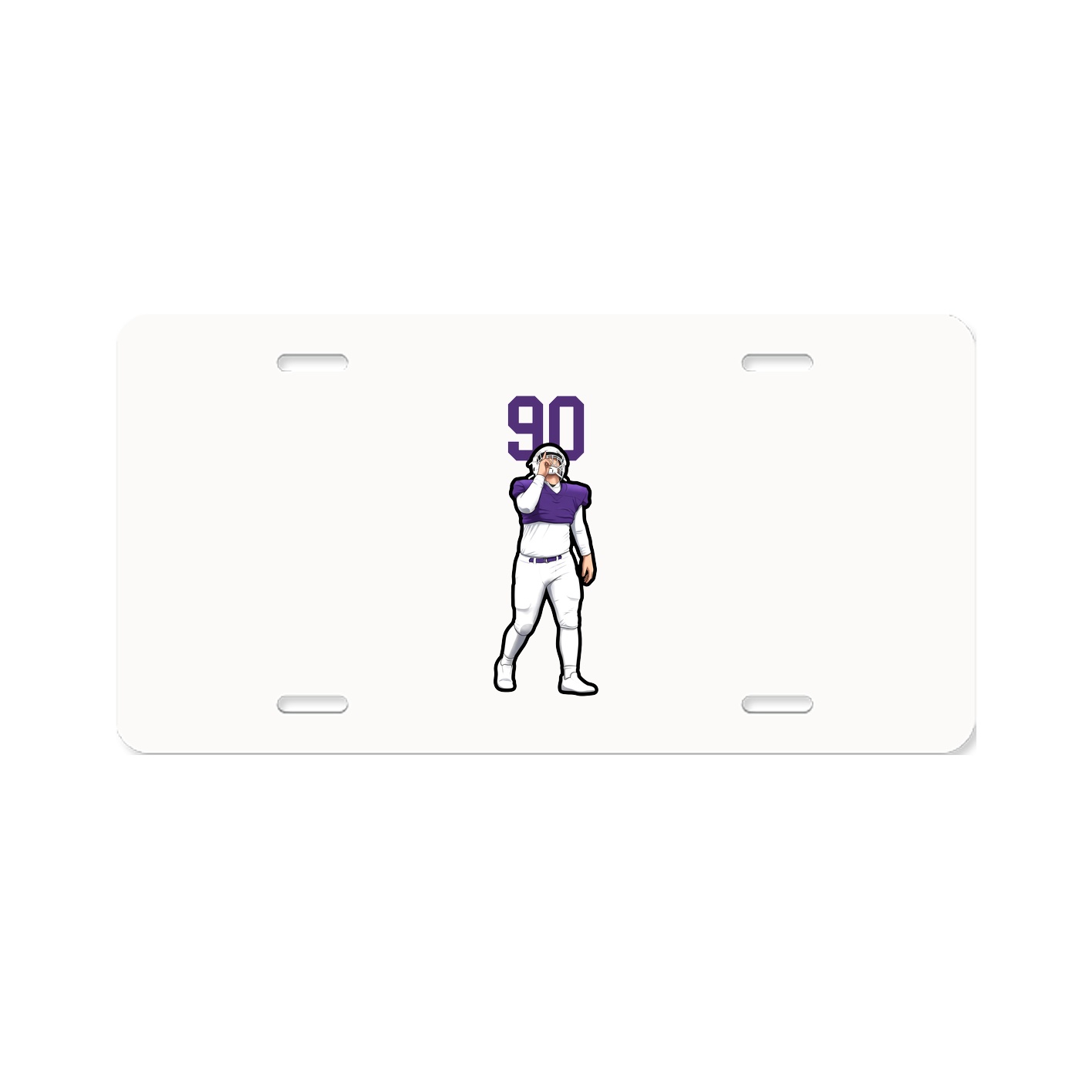 License Plate — Number Top in Classic