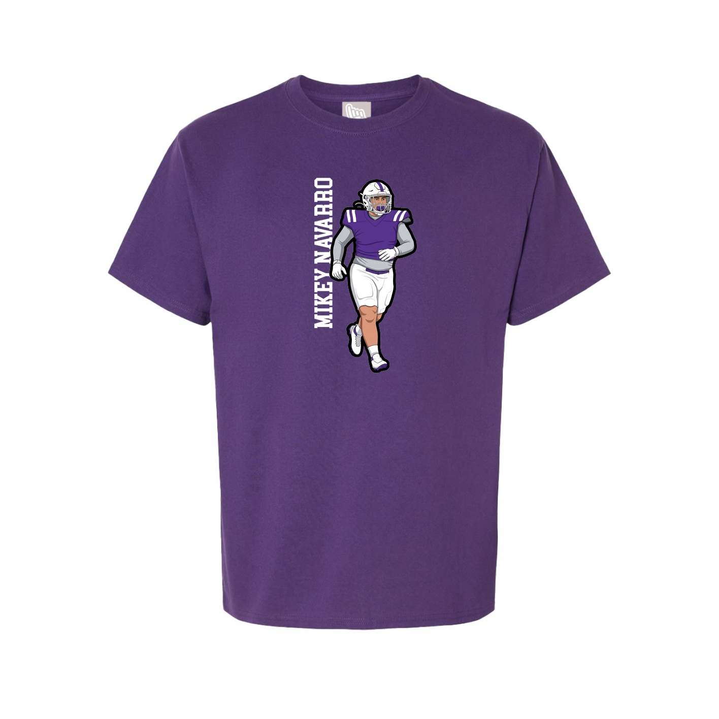 Youth Tee — Name Vertical in Purple