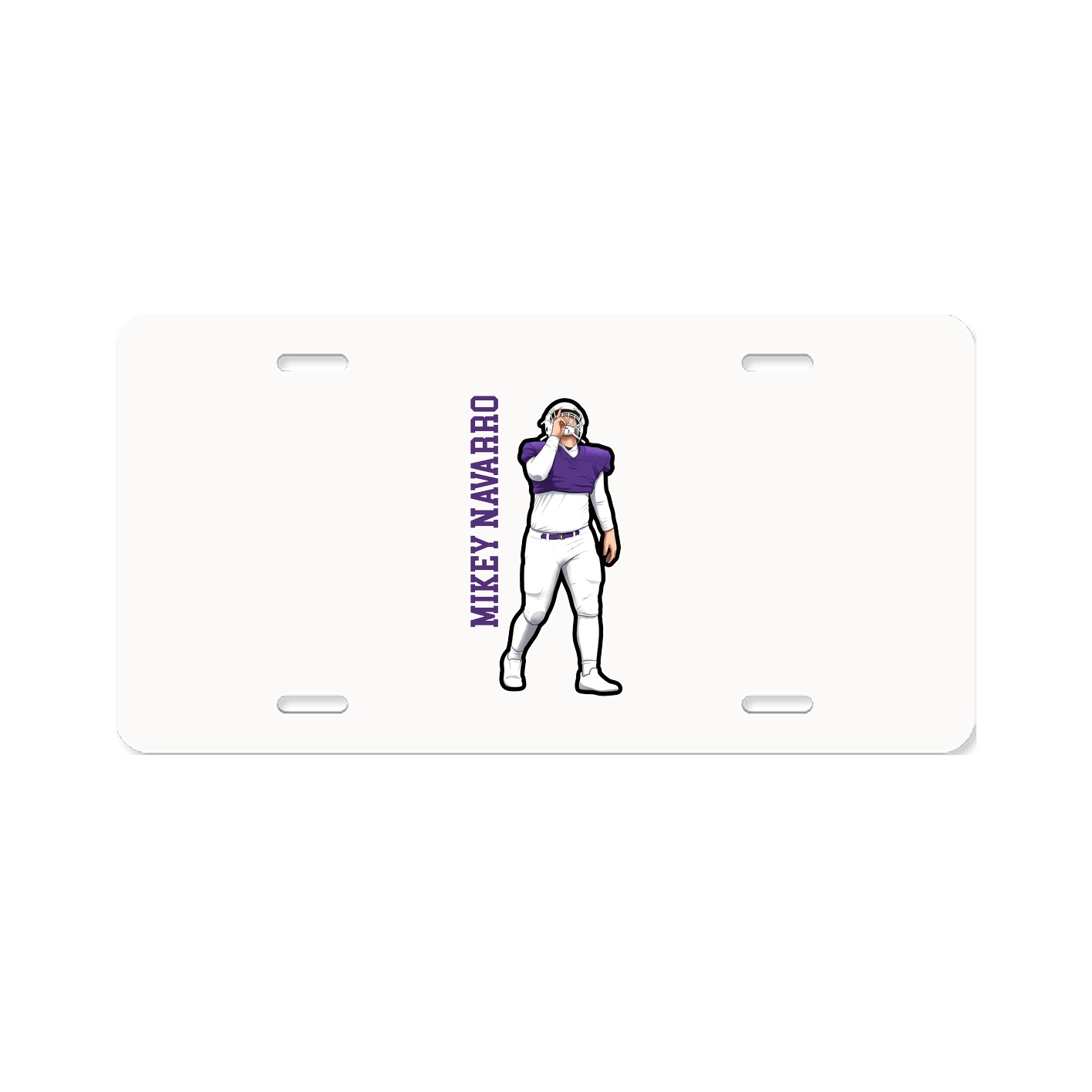 License Plate — Name Vertical in Classic