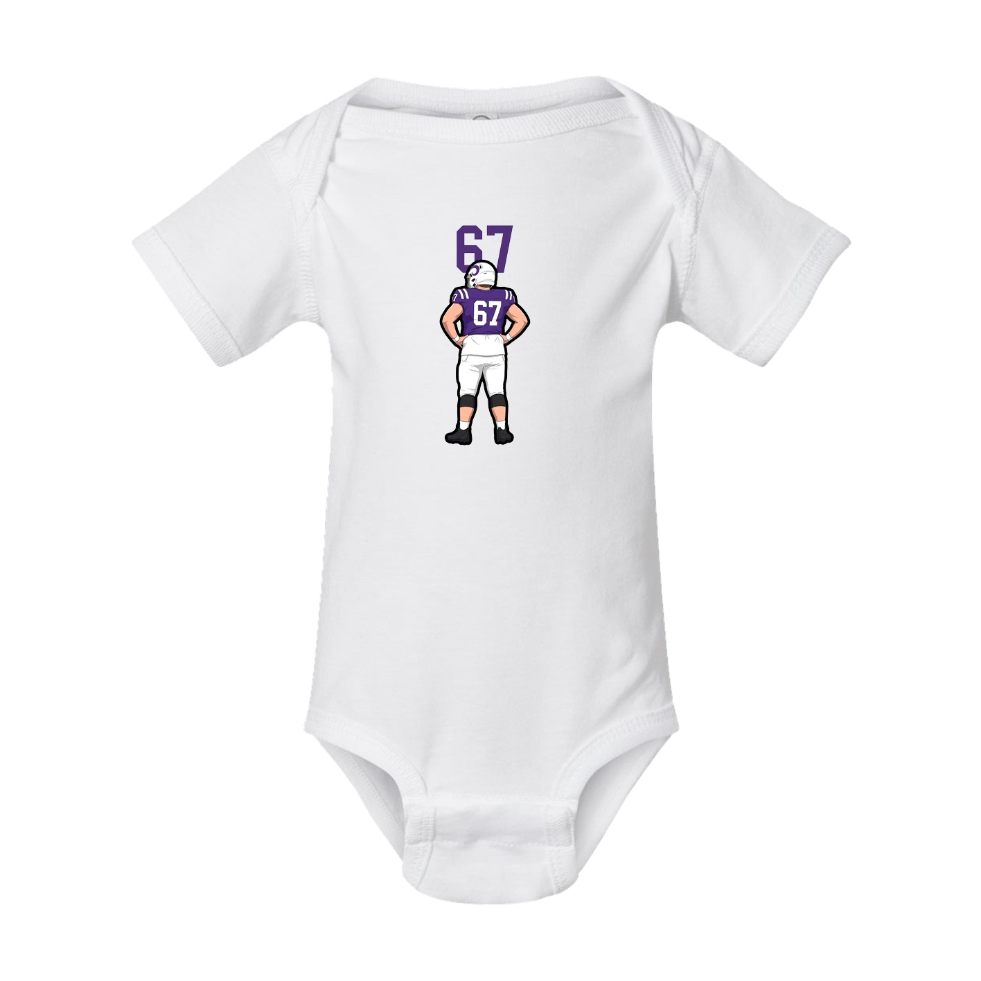 Baby Onesie — Number Top in White
