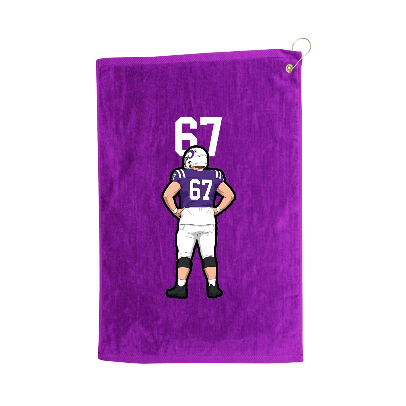 Golf Towel — Number Top in Purple