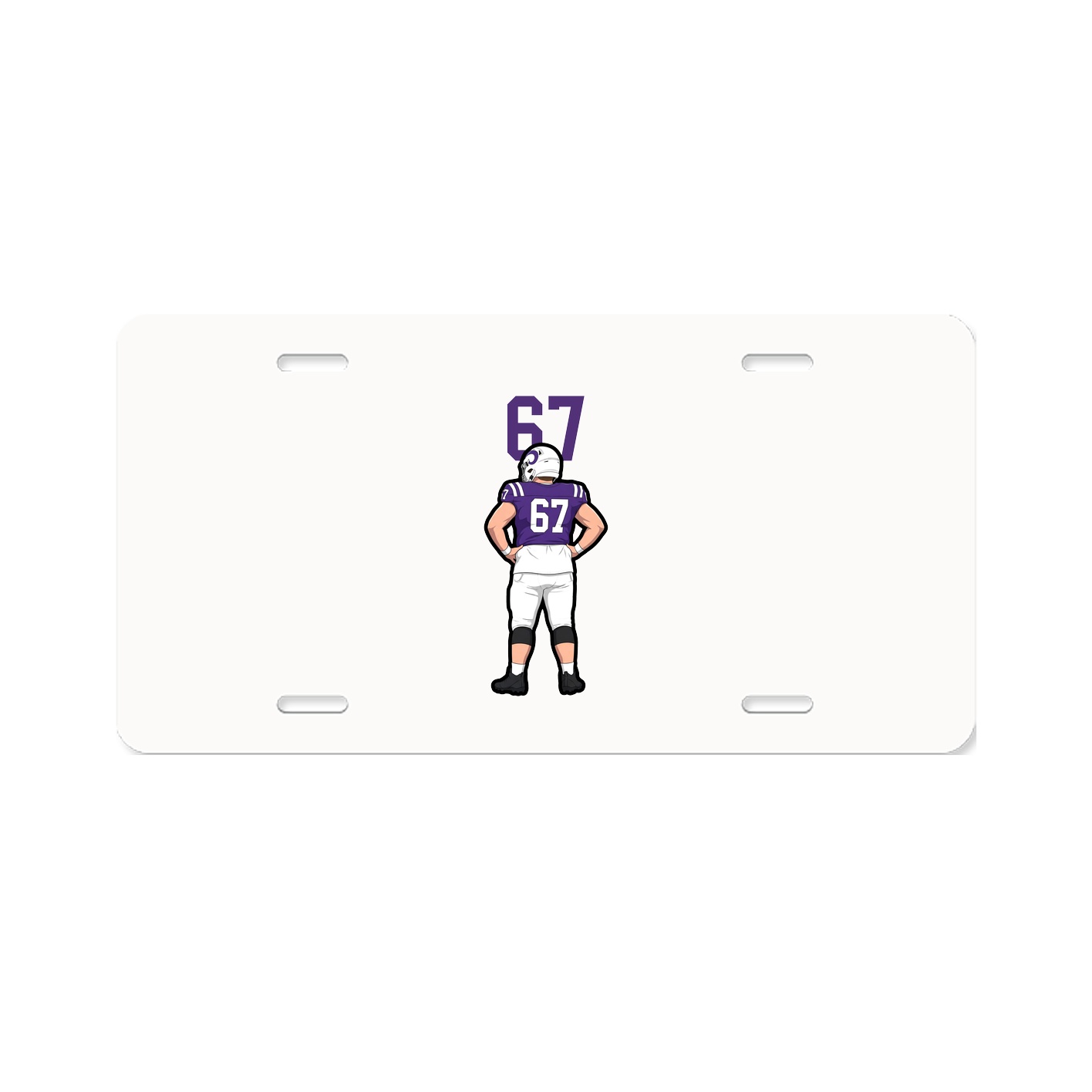 License Plate — Number Top in Classic