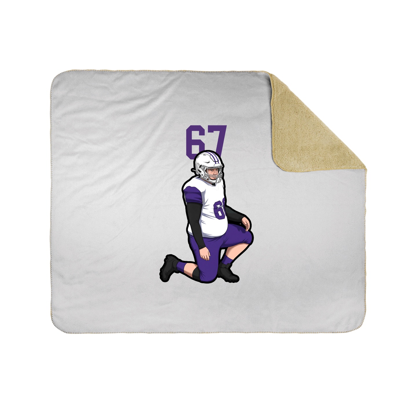 Throw Blanket — Number Top in White