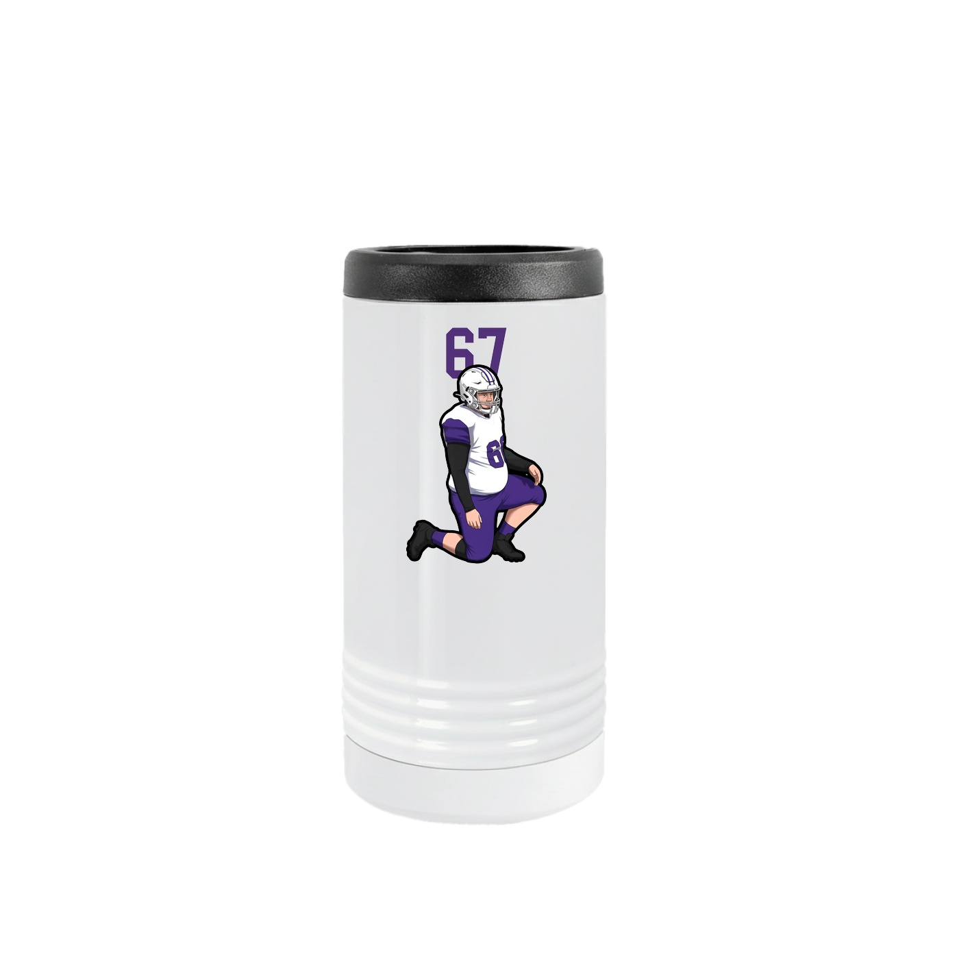 Slim Beverage Holder — Number Top in White