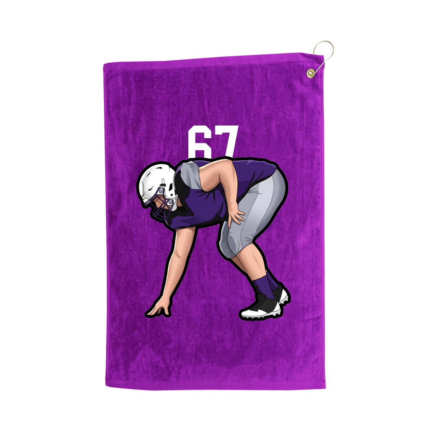 Golf Towel — Number Top in Purple