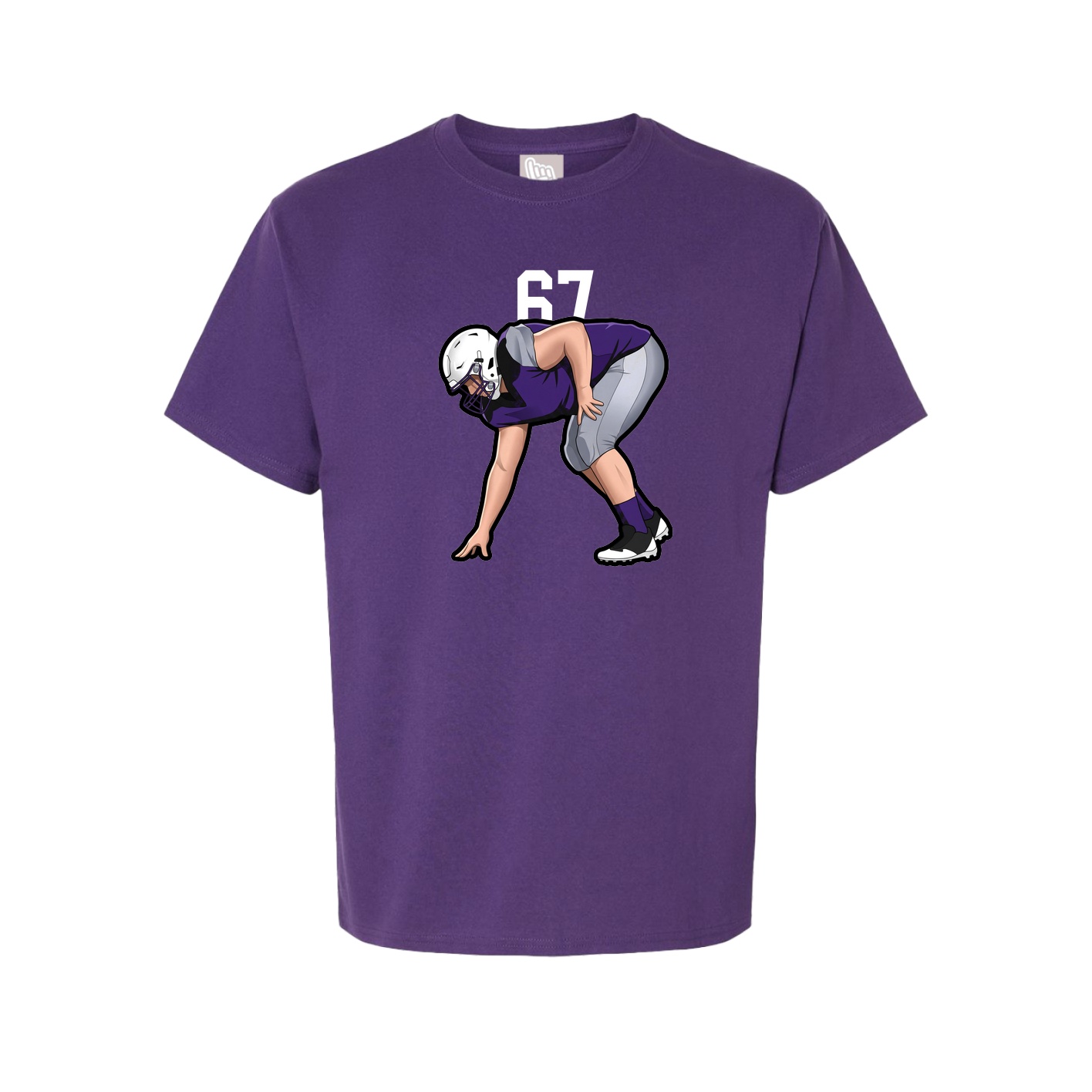 Youth Tee — Number Top in Purple