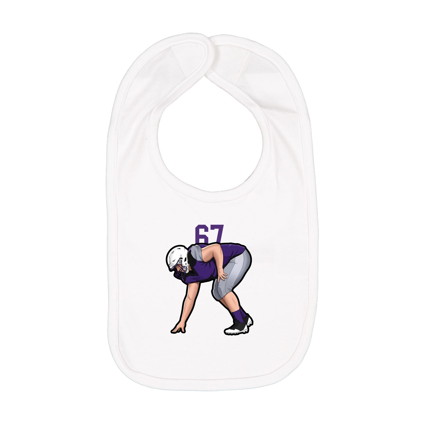 Infant Bib — Number Top in White