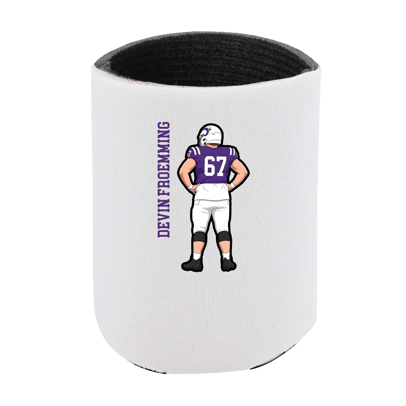 Can Holder — Name Vertical in White