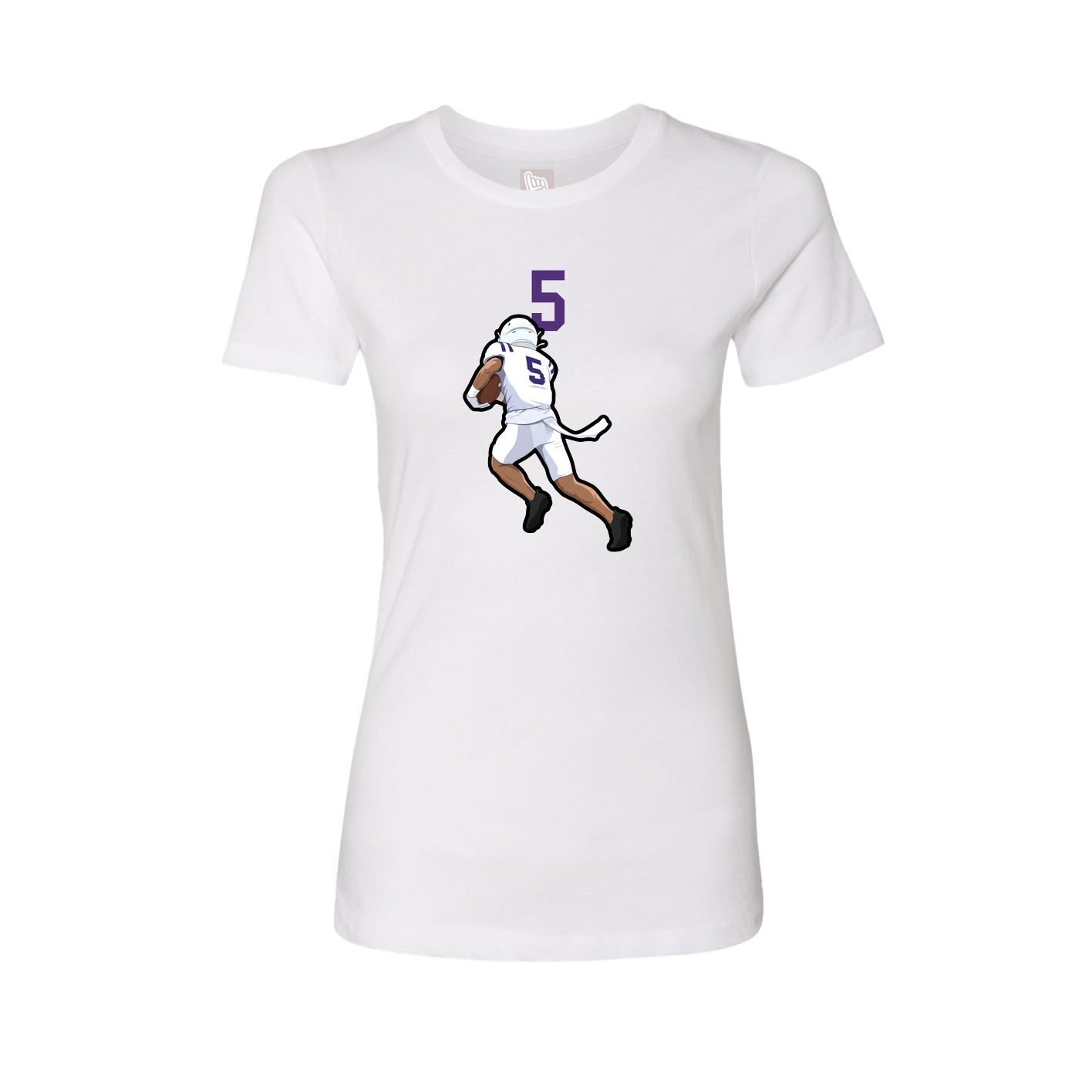 Fitted Women's Tee — Number Top in White