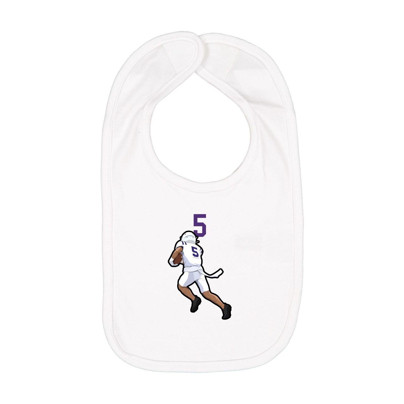 Infant Bib — Number Top in White