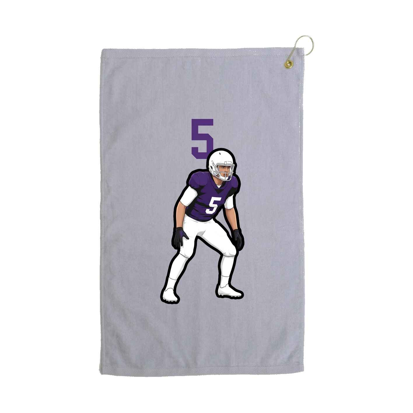 Golf Towel — Number Top in Grey