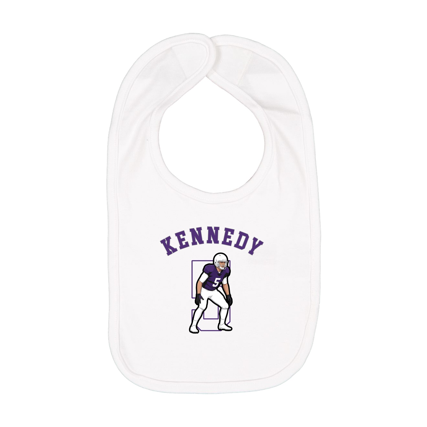 Infant Bib — Shirsey Arch in White