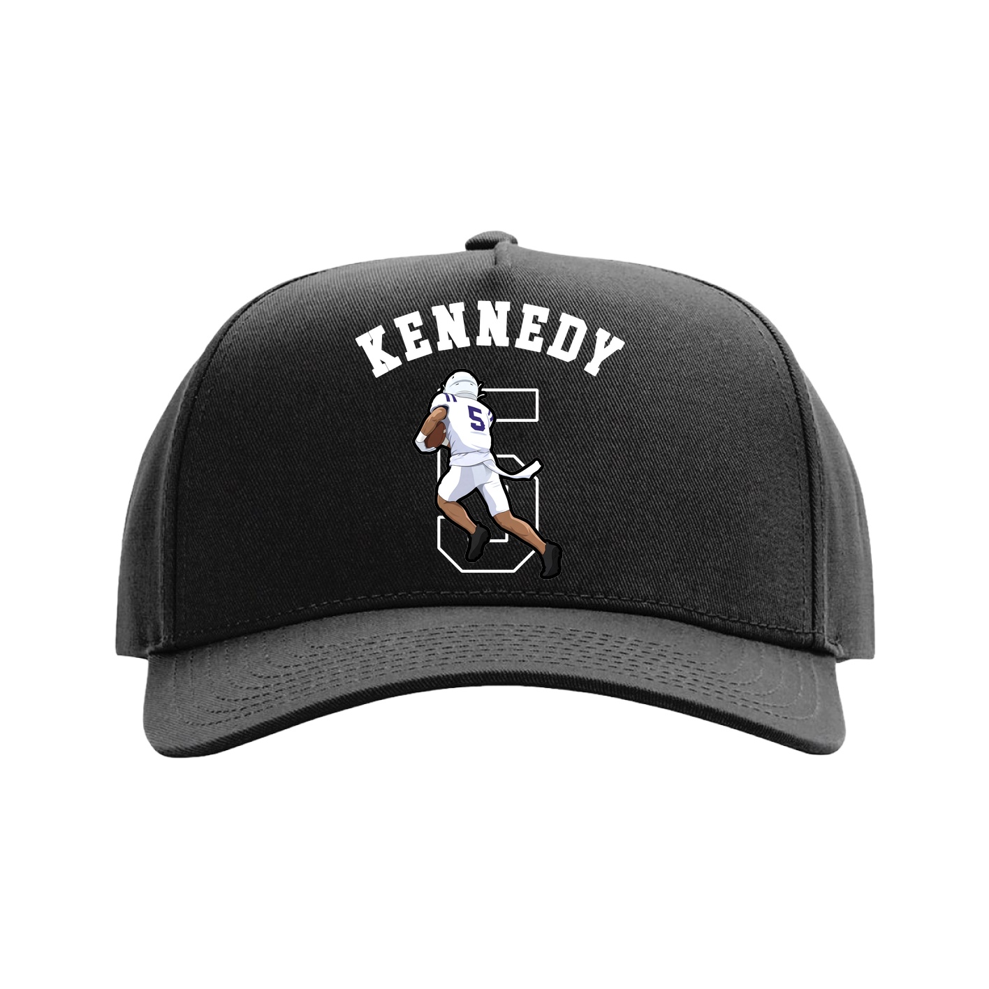 Full Fabric Five-Panel Champ Cap — Shirsey Arch in Black