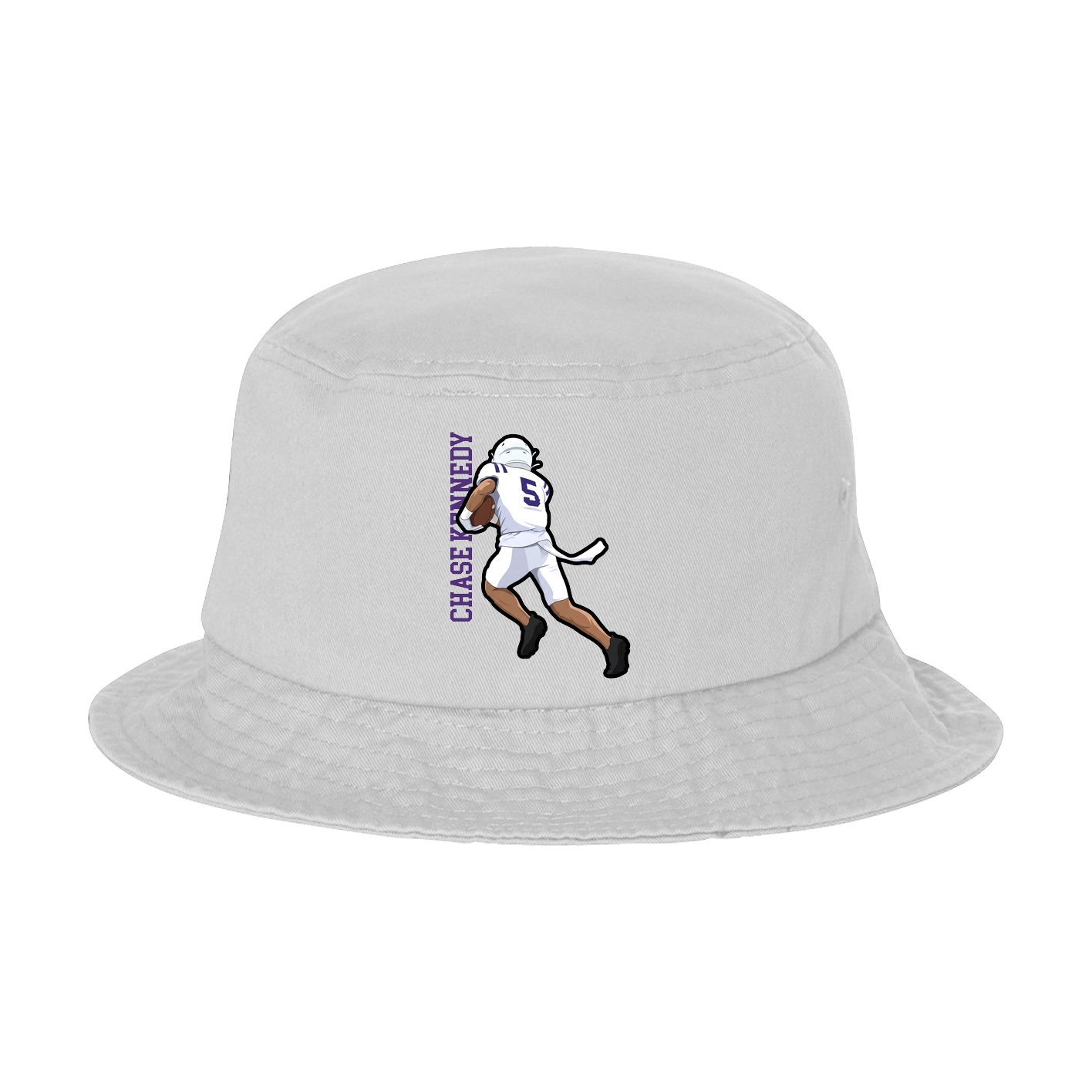 Bucket Cap — Name Vertical in White
