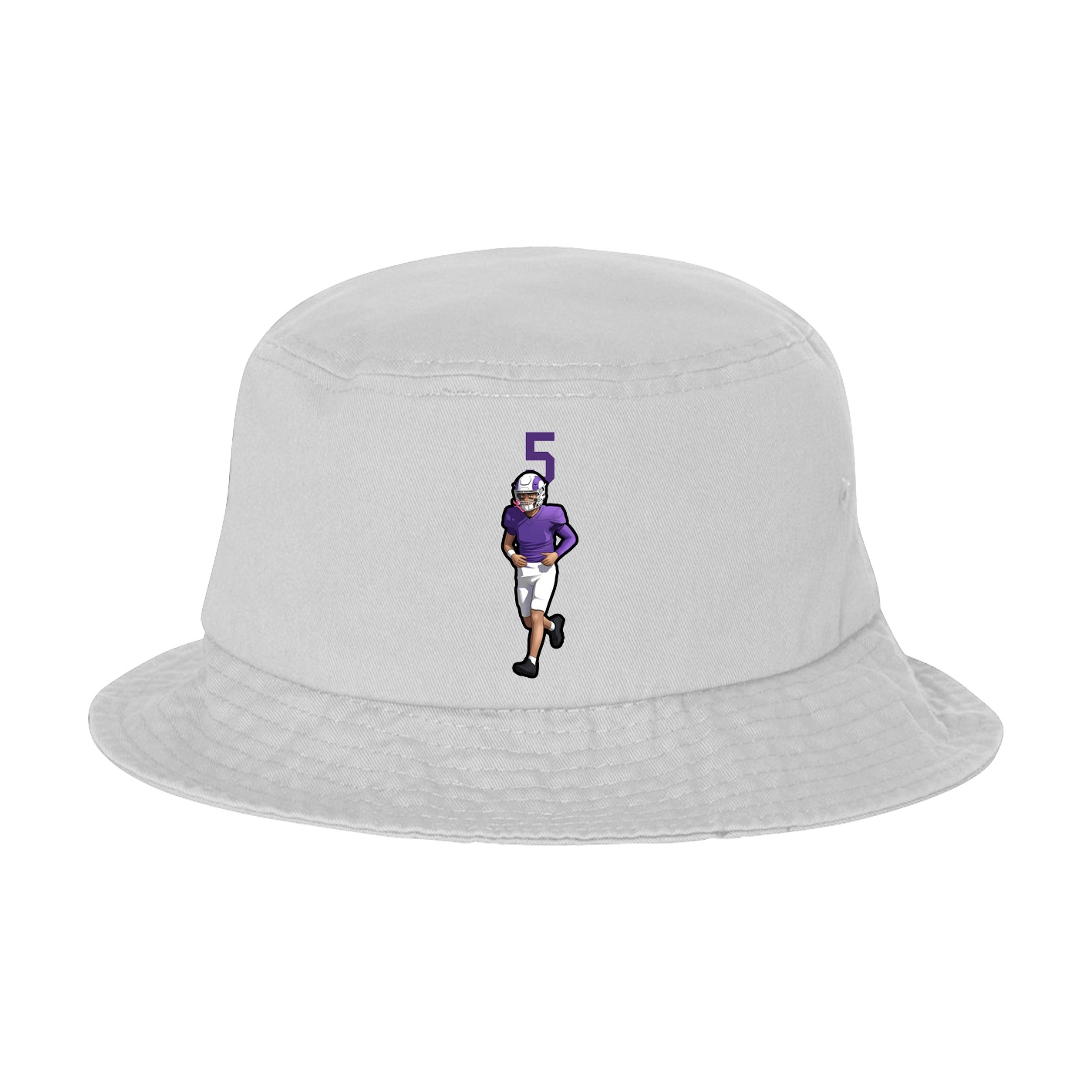 Bucket Cap — Number Top in White