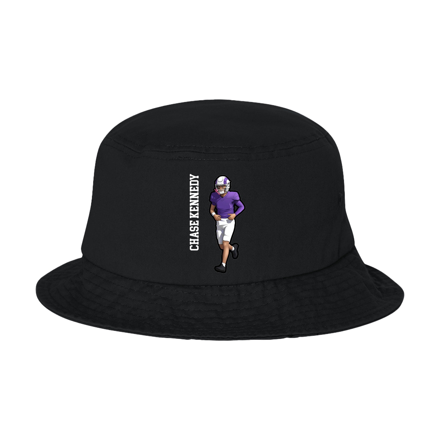 Bucket Cap — Name Vertical in Black