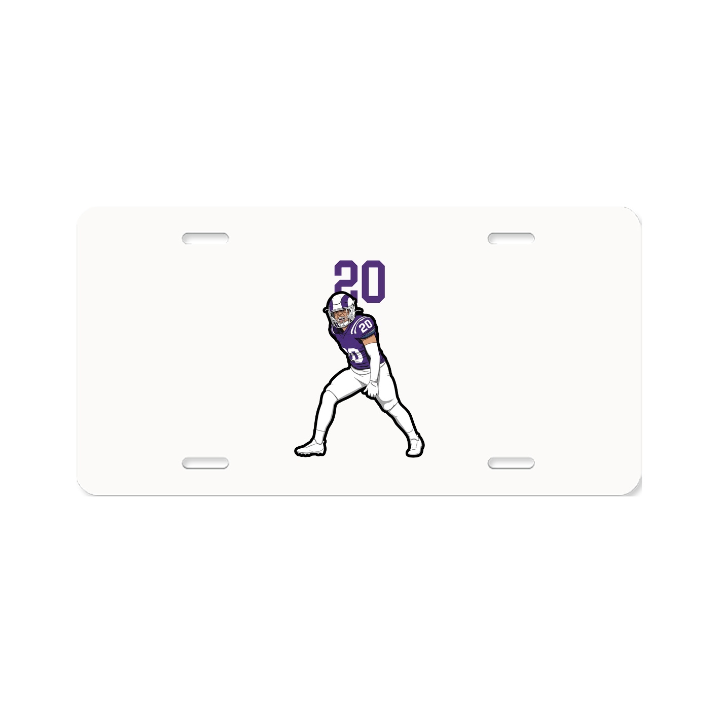 License Plate — Number Top in Classic