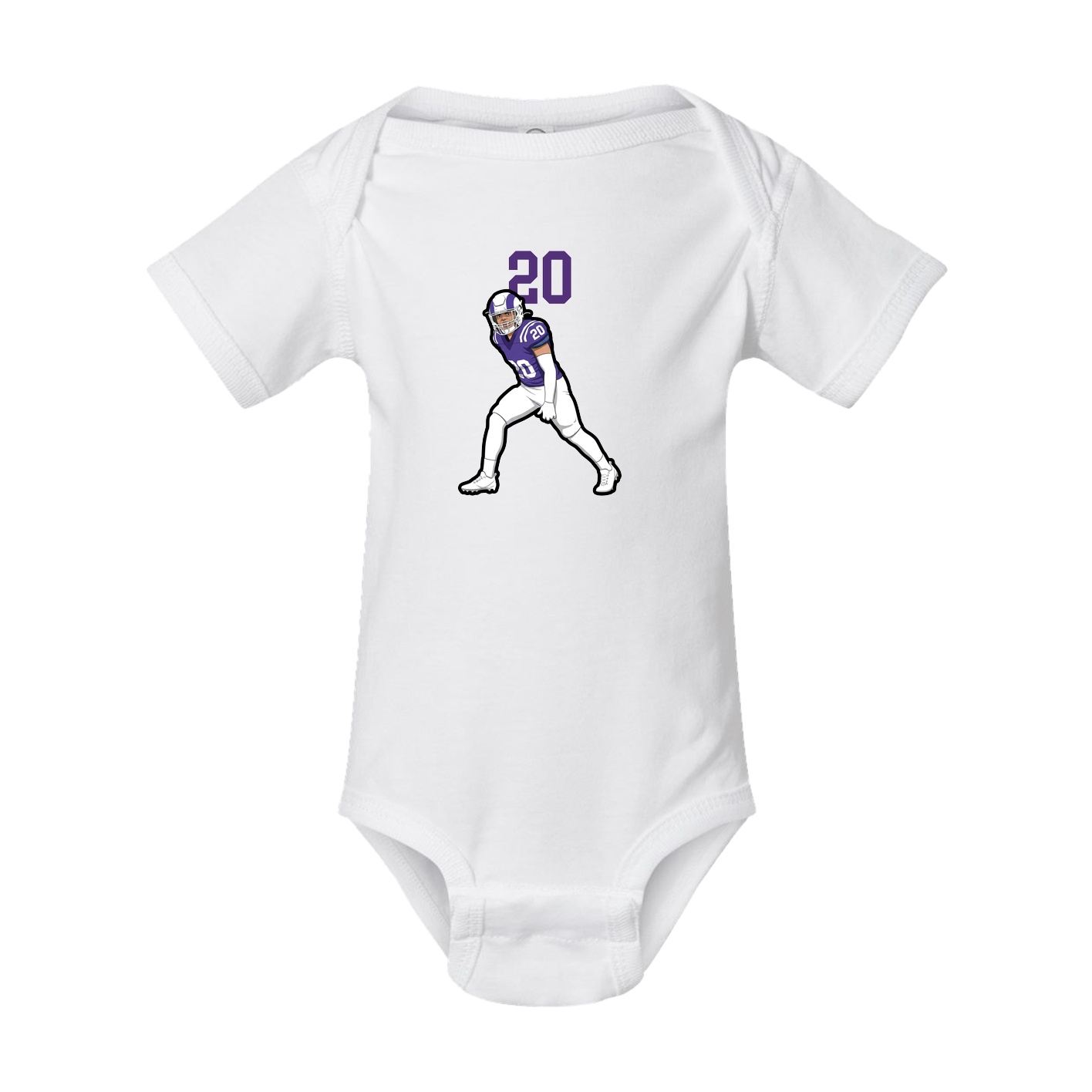 Baby Onesie — Number Top in White