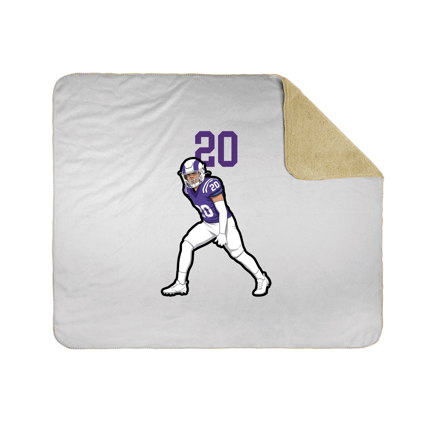 Throw Blanket — Number Top in White