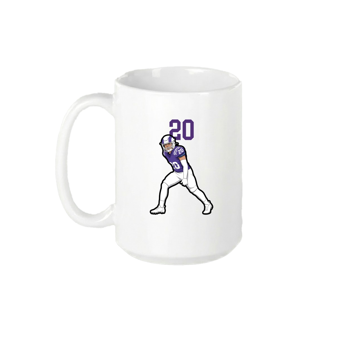15oz Coffee Mug — Number Top in White