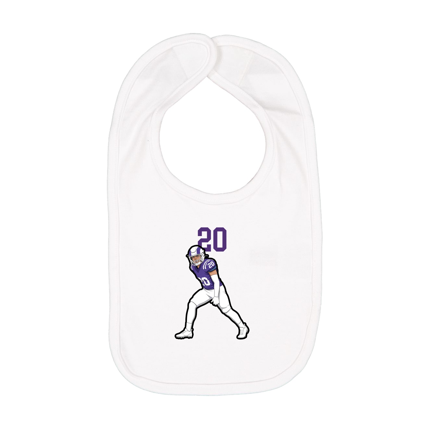 Infant Bib — Number Top in White