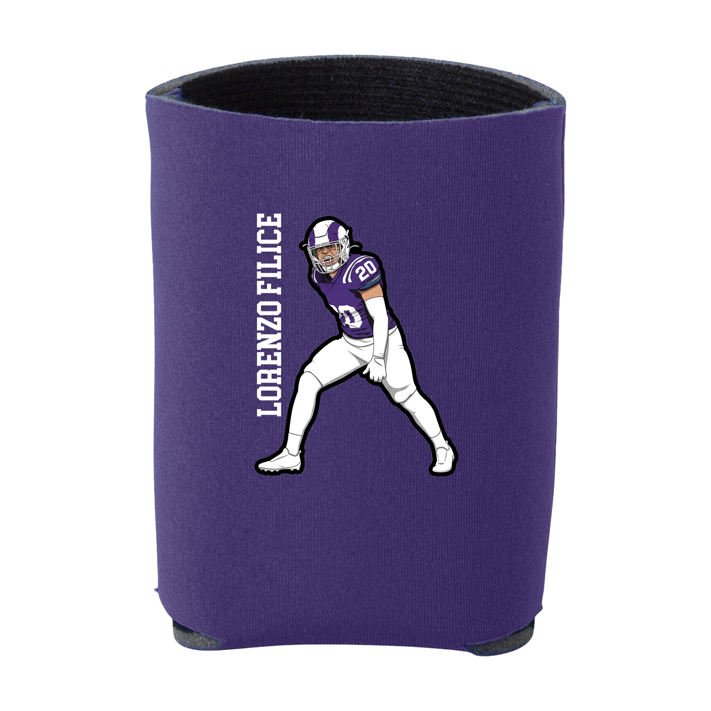 Can Holder — Name Vertical in Purple