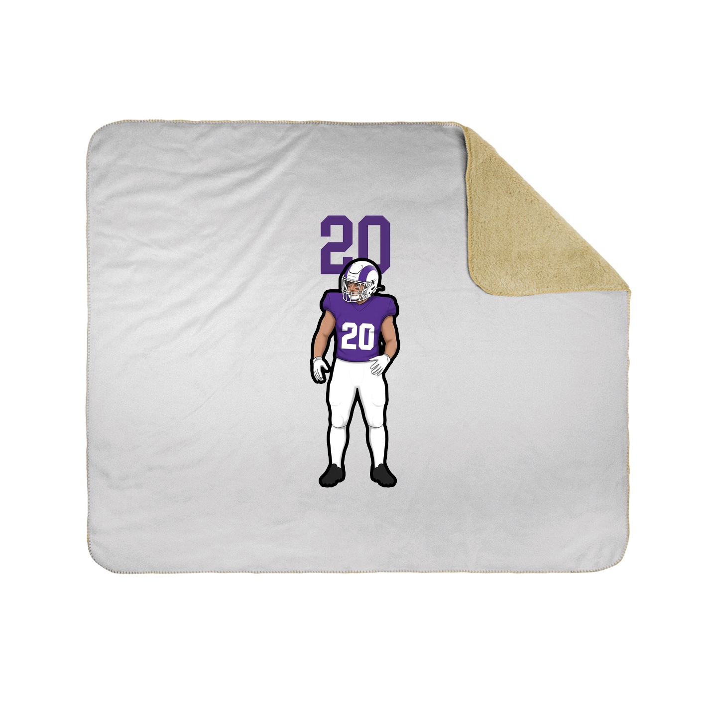 Throw Blanket — Number Top in White