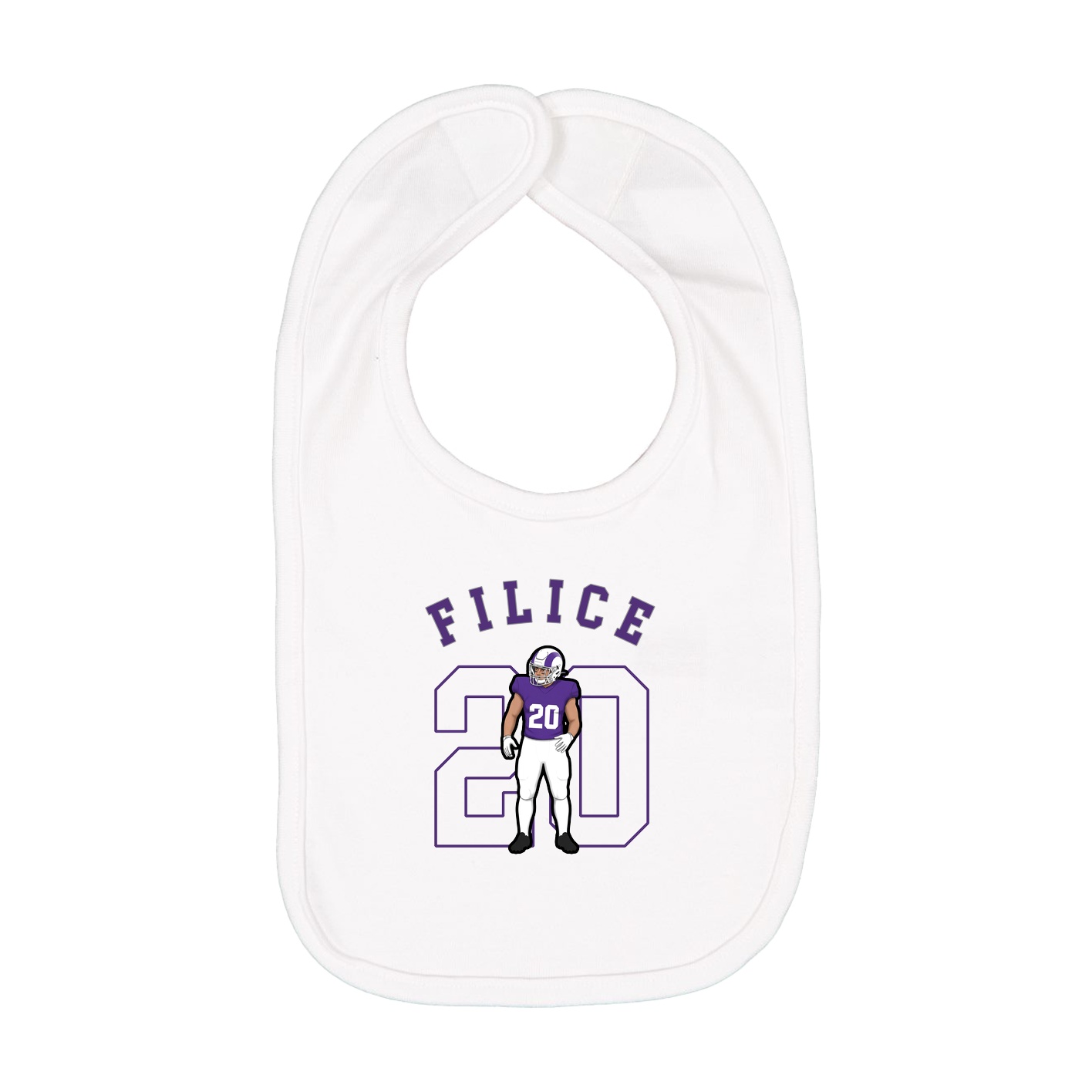 Infant Bib — Shirsey Arch in White