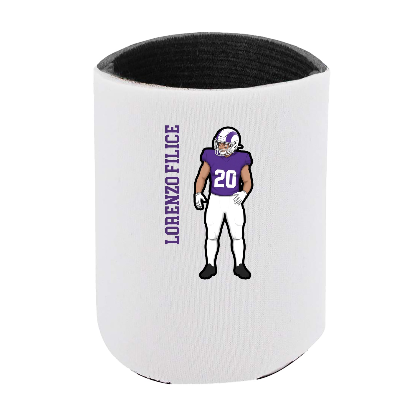 Can Holder — Name Vertical in White