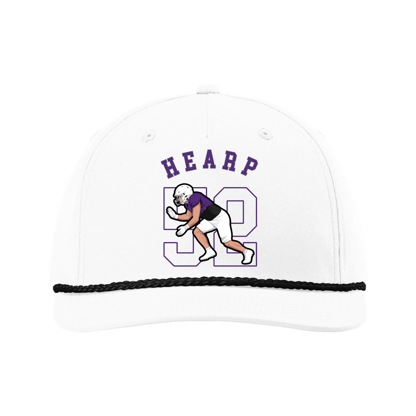 Five-Panel Classic Rope Cap — Shirsey Arch in White