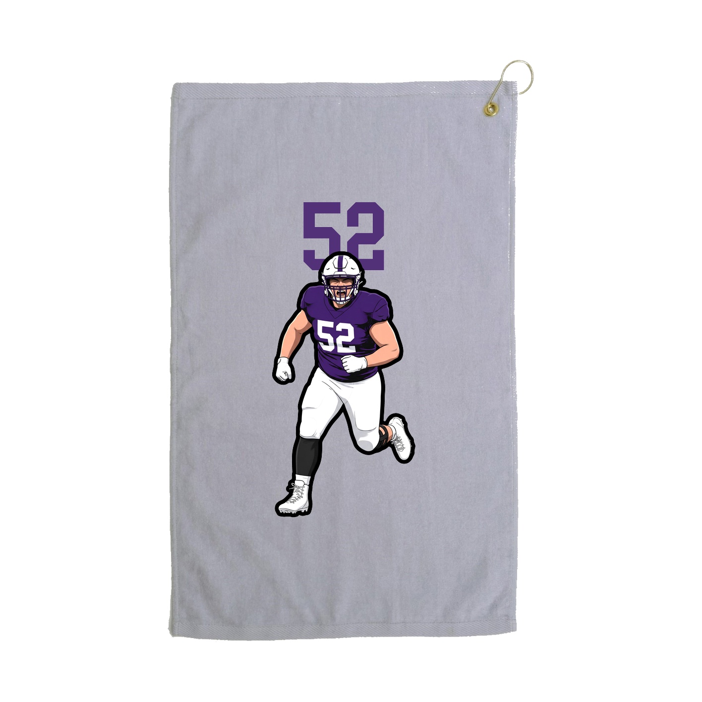 Golf Towel — Number Top in Grey