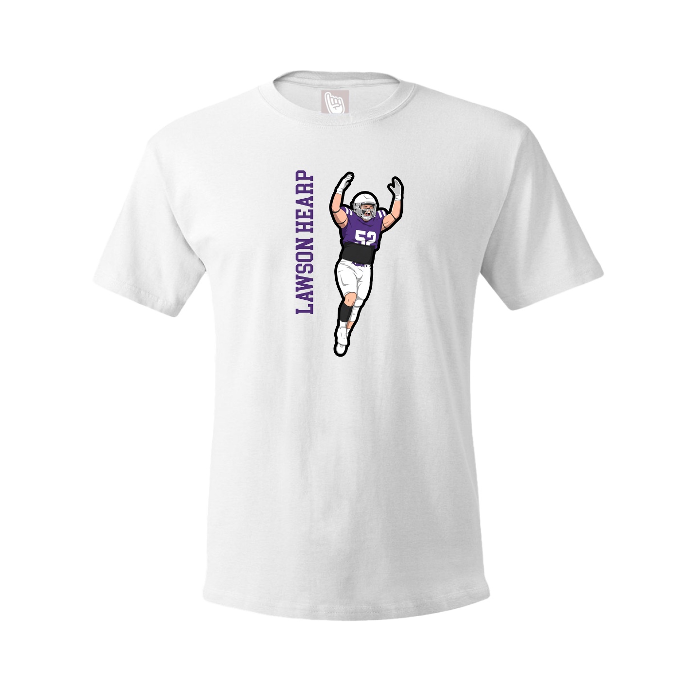 Youth Tee — Name Vertical in White