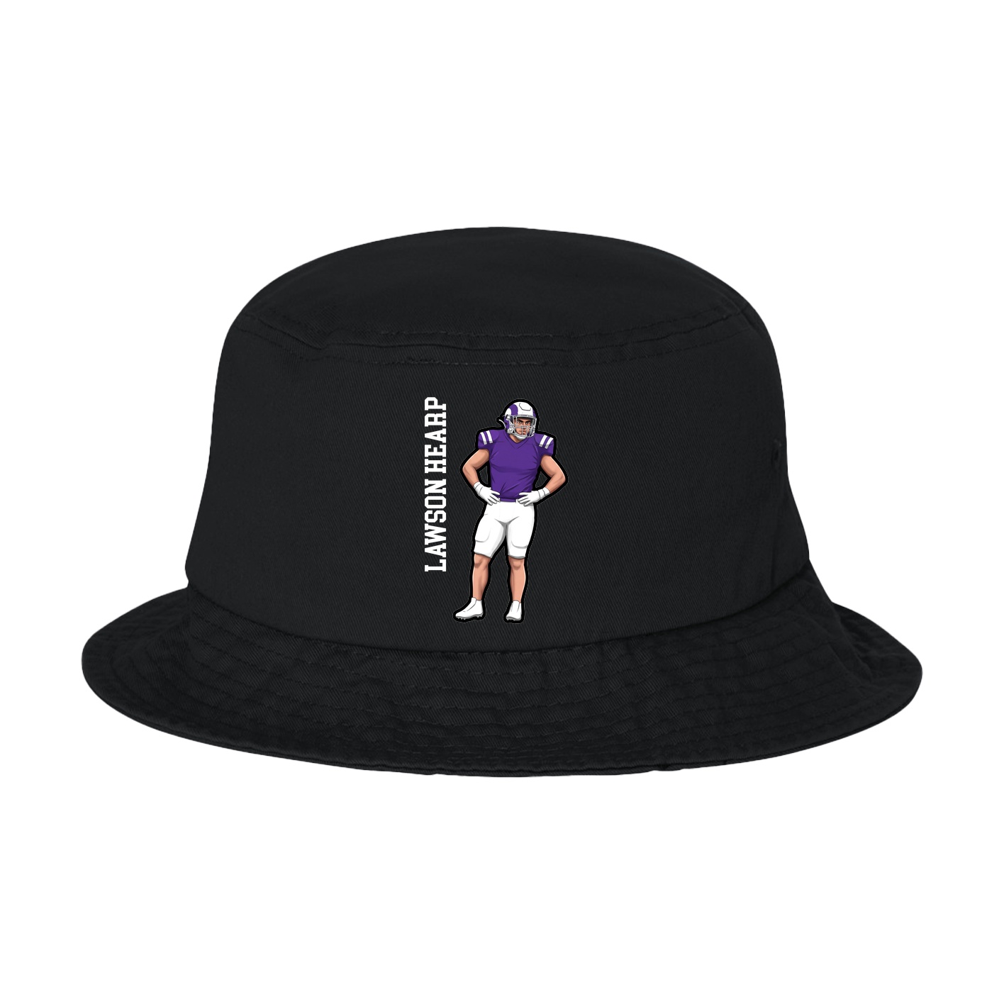 Bucket Cap — Name Vertical in Black