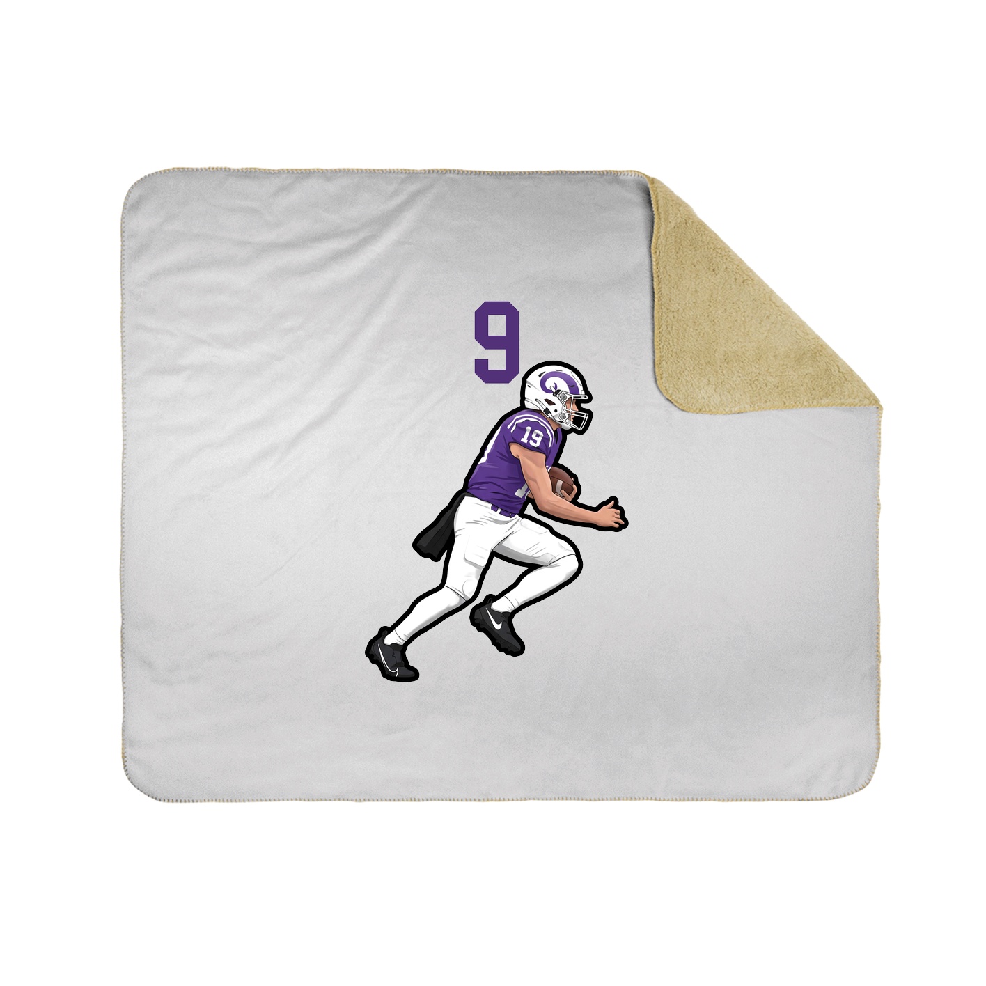 Throw Blanket — Number Top in White