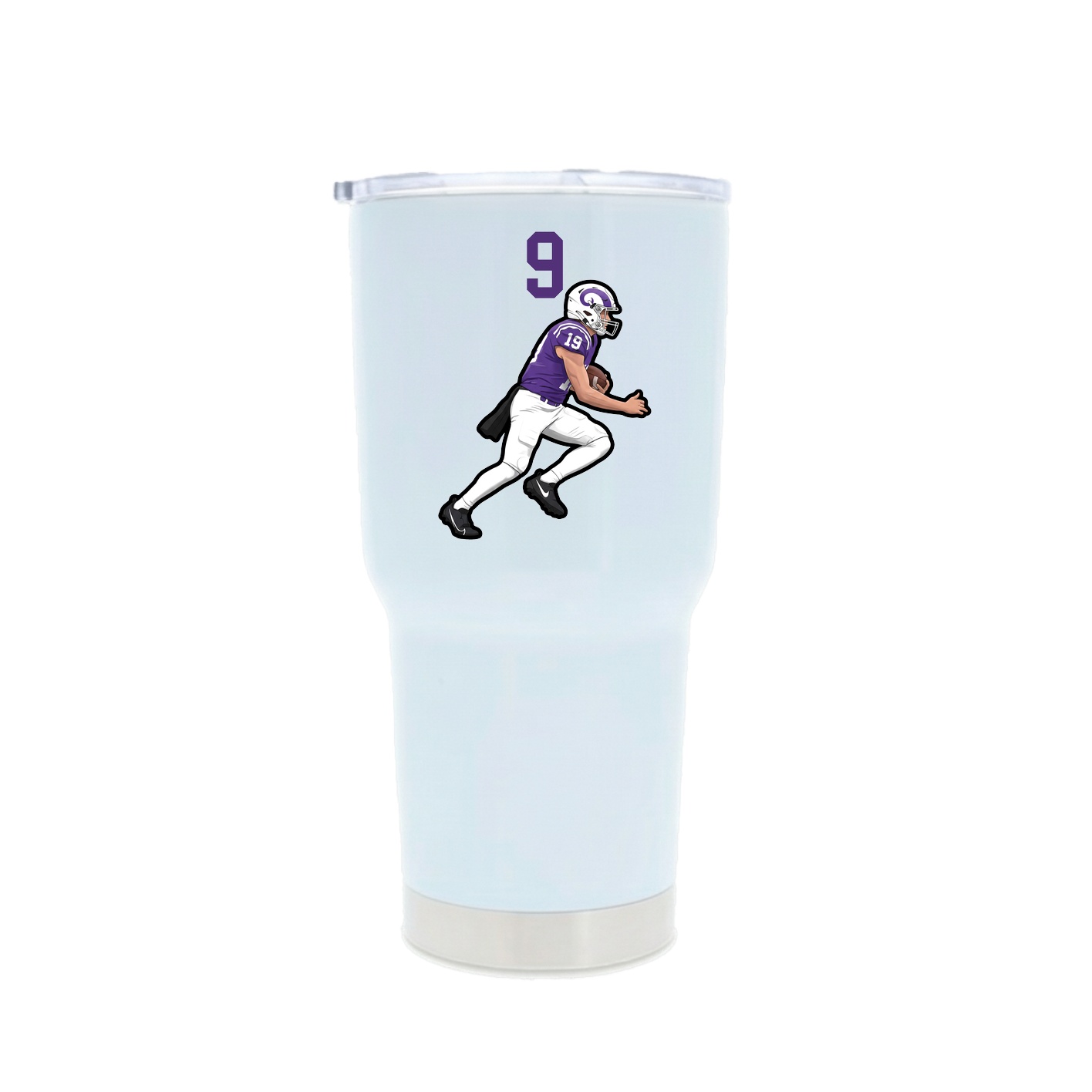 30oz Stainless Steel Tumbler — Number Top in White