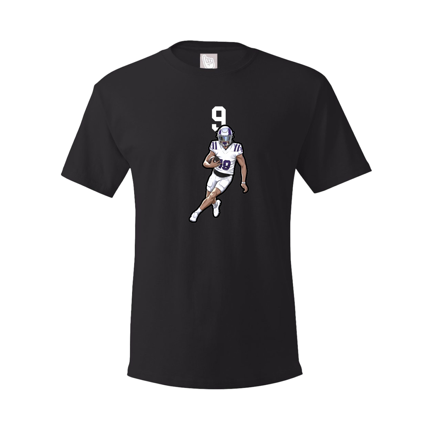 Youth Tee — Number Top in Black