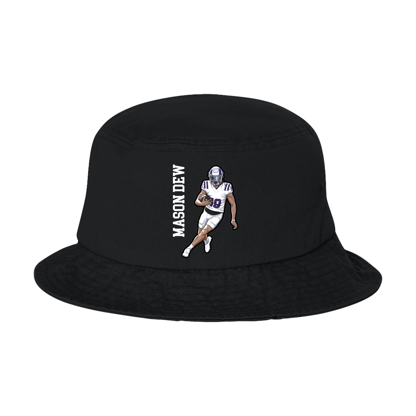 Bucket Cap — Name Vertical in Black