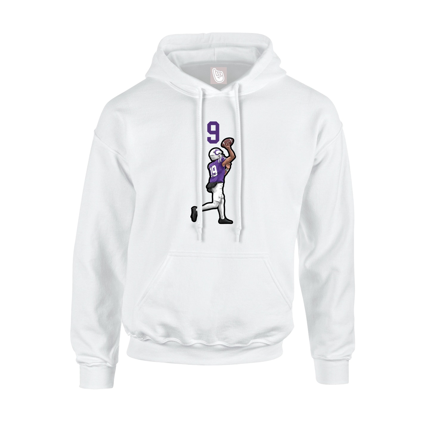 Hoodie — Number Top in White