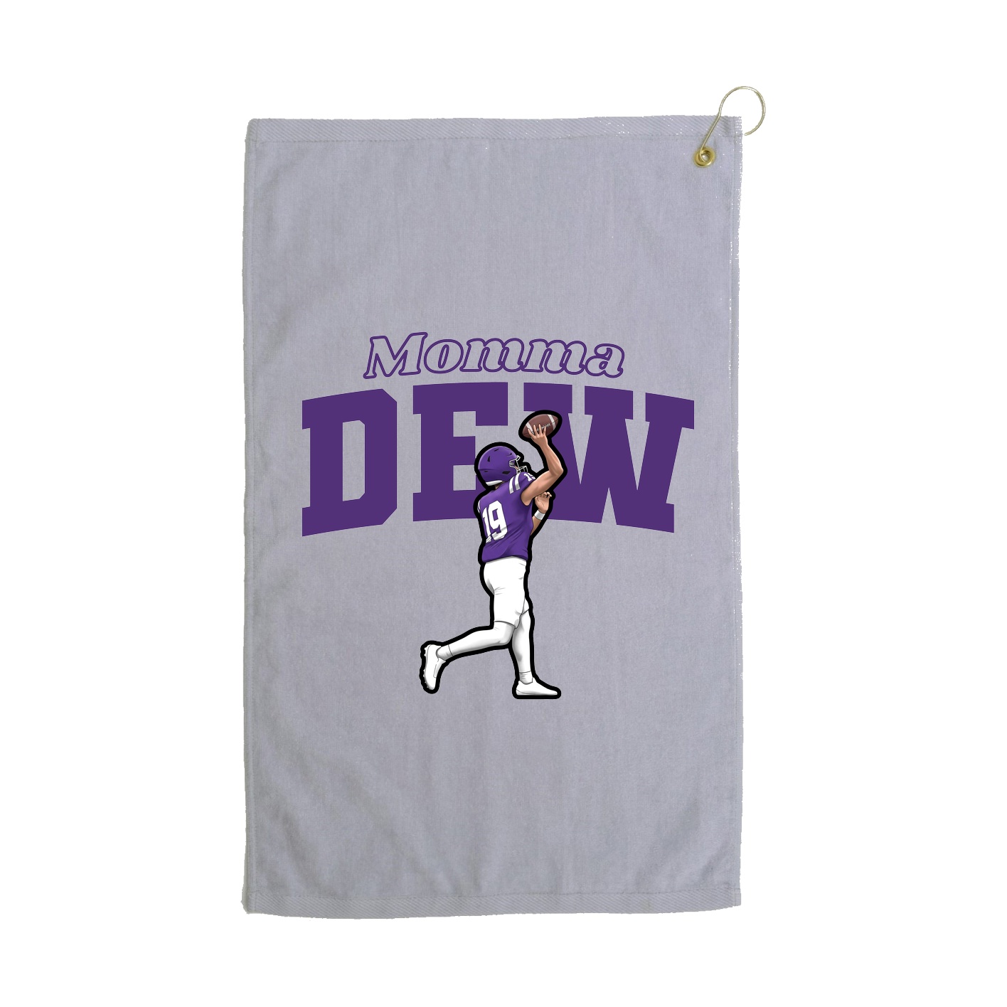 Golf Towel — Mothers Day Block in Grey