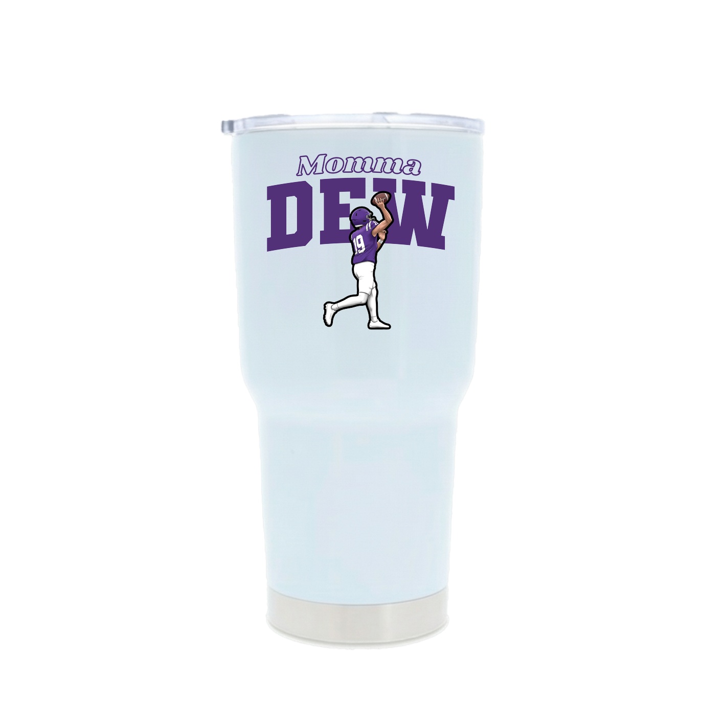 30oz Stainless Steel Tumbler — Mothers Day Block in White