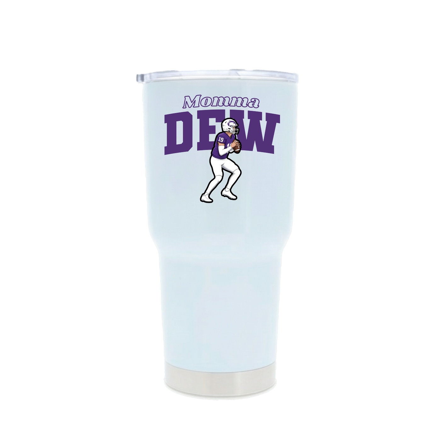 30oz Stainless Steel Tumbler — Mothers Day Block in White